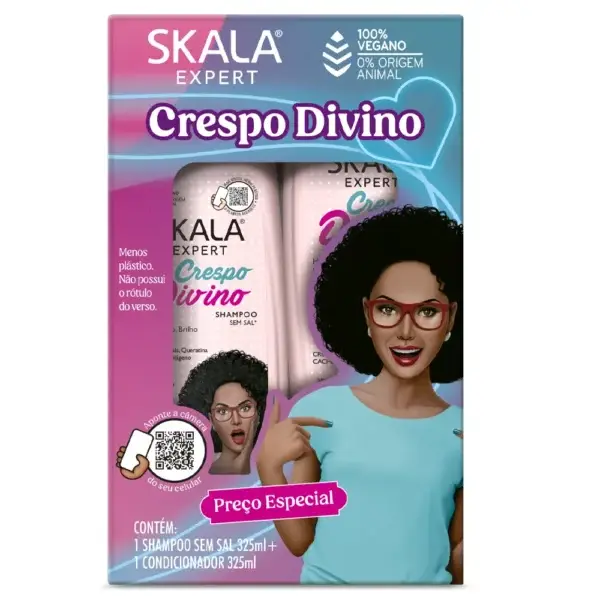Kit Shampoo + Condicionador Skala Crespo Divino 325ml