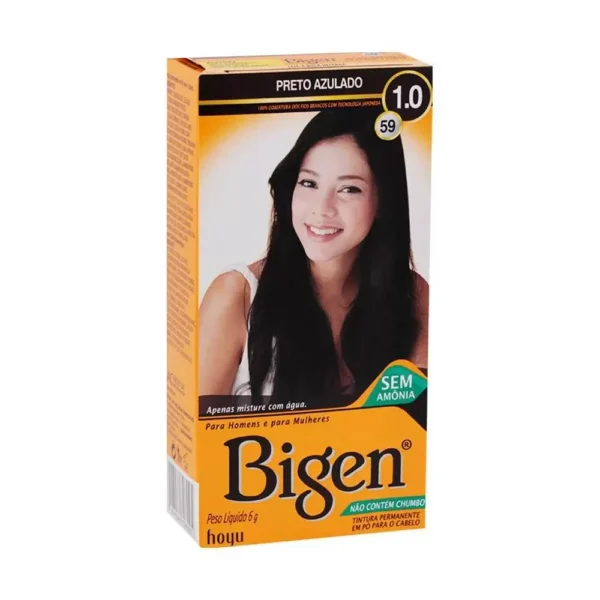 Bigen Tintura Capilar à base de água 1.0 Preto Azulado