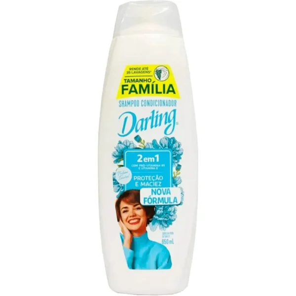 Shampoo e Condicionador Darling 2 em 1 Proteção e Maciez Tamanho Família 650ml