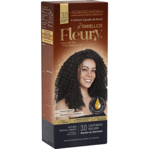 Tinta de Cabelo Fleury Castanho Escuro 3.0 KIT