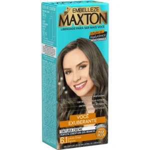 Tinta de Cabelo Maxton Loura Exuberante Louro Cinza Escuro 6.1