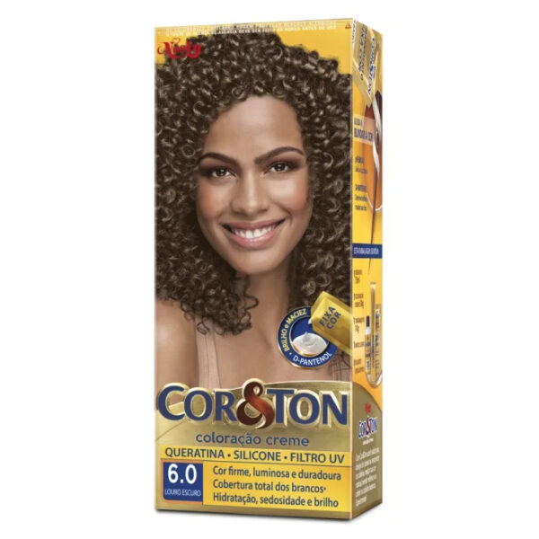 Tinta de Cabelo Permanente Cor&Ton Niely - 6.0 Louro Escuro