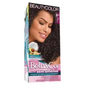 Tintura Creme Bela&Cor 5.0 Castanho Claro sem Amônia